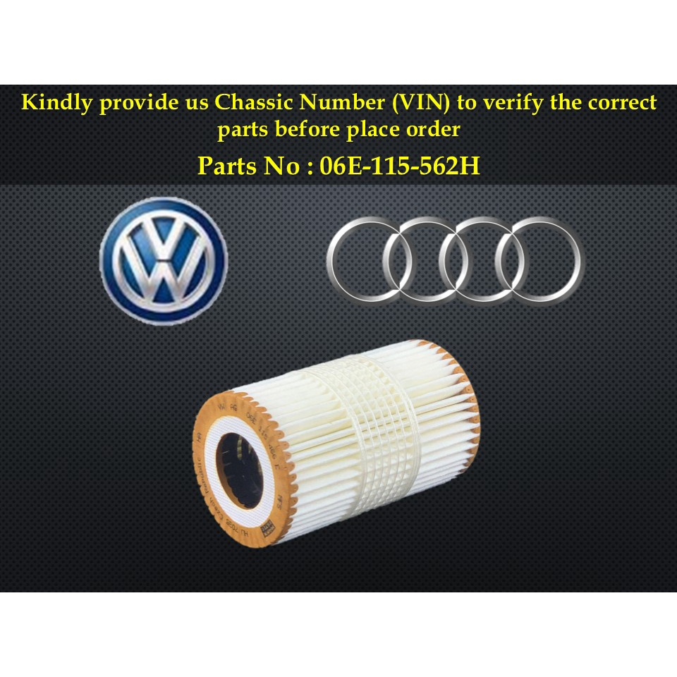 Audi - A4 A5 A6 A7 A8 Q7 Quattro กรองน้ํามัน 06E-115-562H