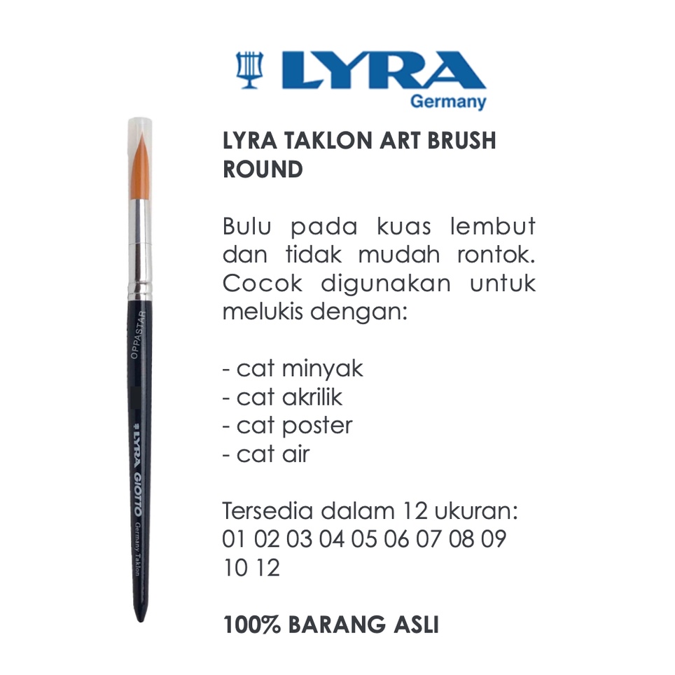 Lyra Giotto Brush Round 9 Original Painting Brush