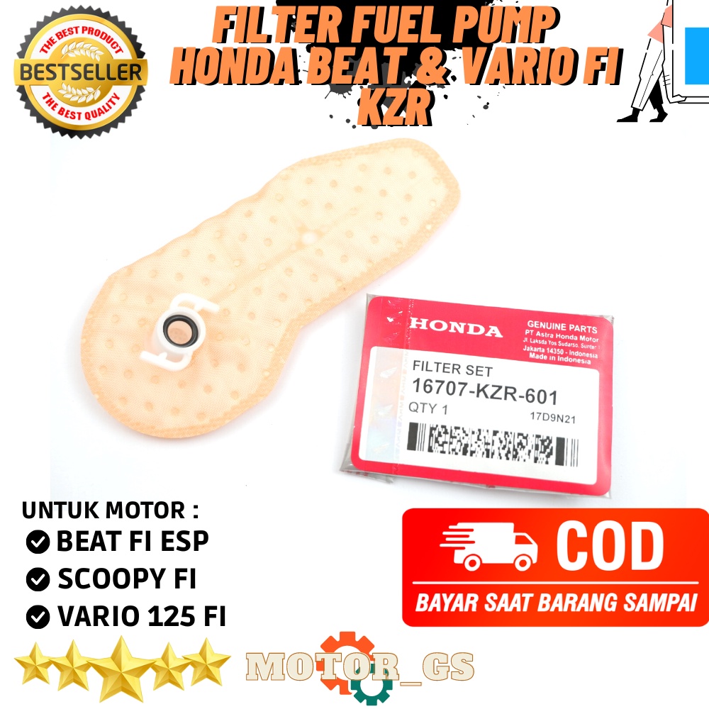 Pampers Pump Fuel Filter สําหรับ Honda Beat FI Esp Scoopy Esp Vario 125 FI - 16707-KZR-601