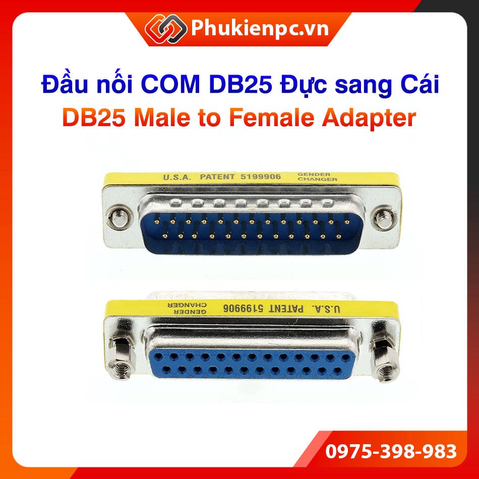 LPT DB25 ขั้วต่อ Male to Female, COM 25Pin Male to Male ใช้เชื่อมต่อสาย COM DB25 2 เส้น LPT ร่วมกัน 