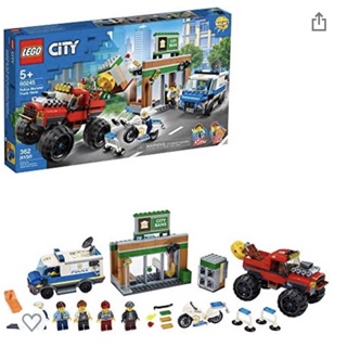 เลโก้ LEGO City Police Monster Truck Heist 60245 Police Toy, Cool Building Set for Kids, New 2020 (362 Pieces)