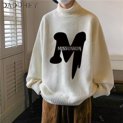 DaDuHey Men's Autumn and Winter Korean Style Trendy Thick Sweater Ins Fashionable All-Match Loose Sweater #0