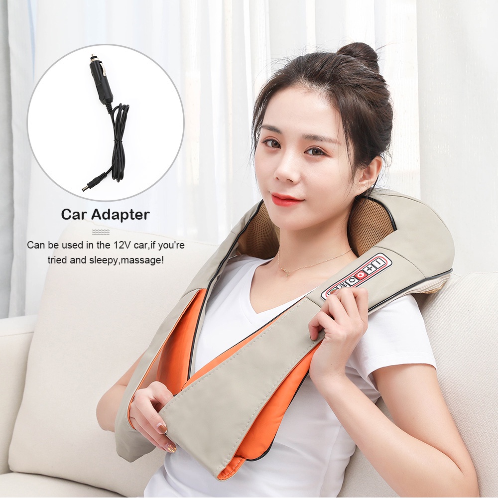 U Type Electrical Car/Home Massage Shiatsu Back Shoulder Neck Massager Multifunctional Shawl