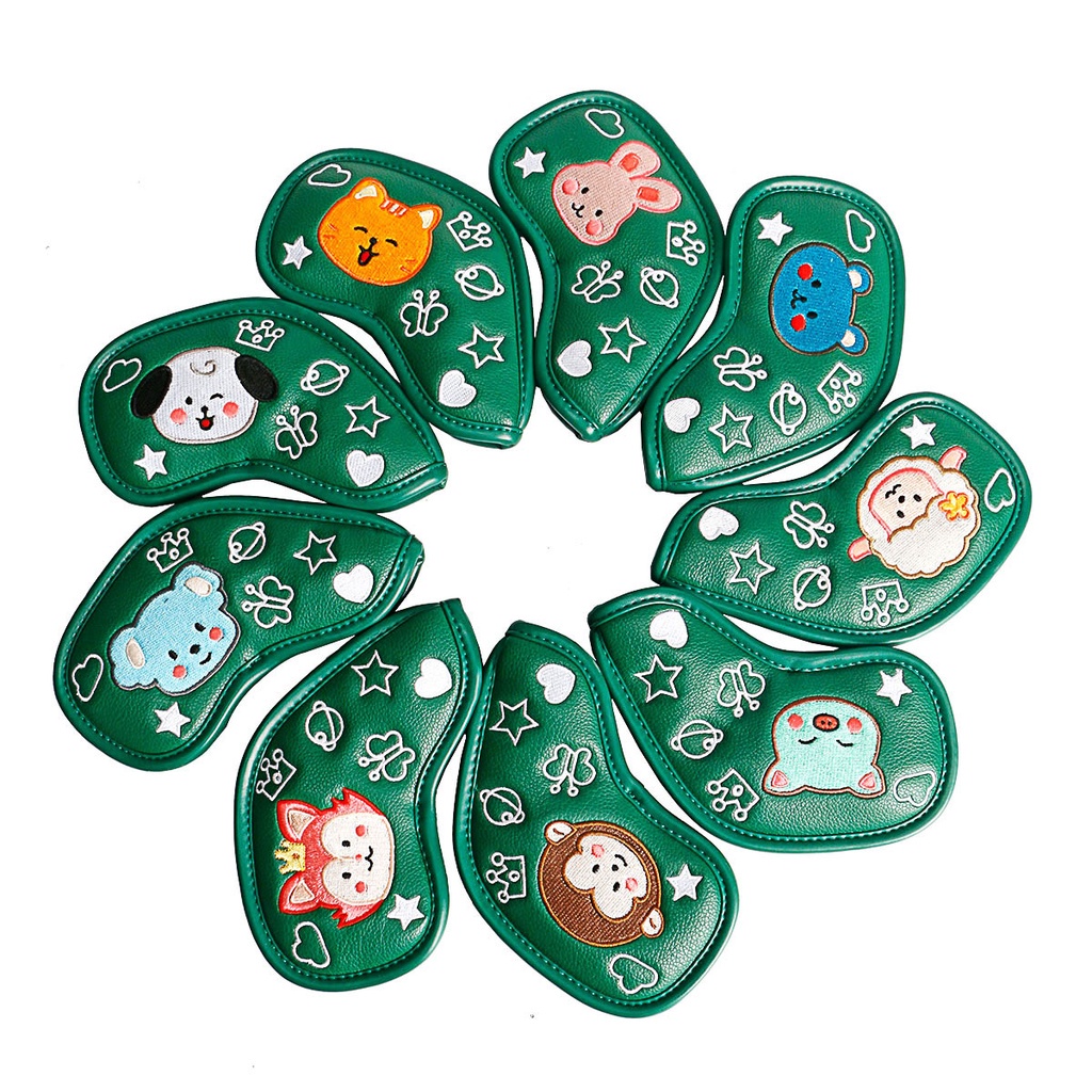 ปลอกหุ้มไม้กอล์ฟชุดเหล็กลายการ์ตูน Cover iron set