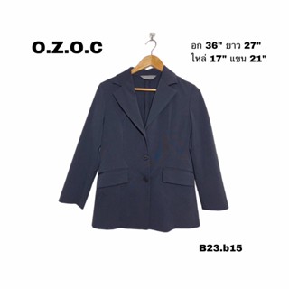 OZOC women suit brazer เสื้อสูทผู้หญิงคัตติ้งดี อก 36 ยาว 27 B23.b6