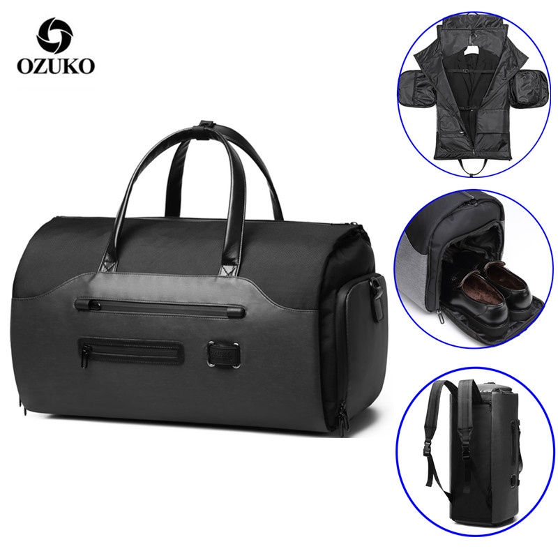 OZUKO Travel Bag Multifunction Men Suit Storage Large Capacity Luggage Handbag Male Waterproof Trave