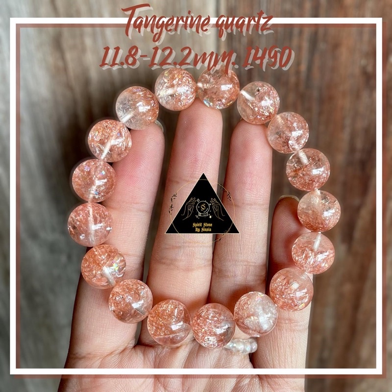 กำไลข้อมือ หินนำโชค แทนเจอรีนควอตซ์ (Tangerine quartz)