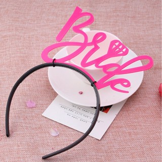 ที่คาดผม Hot Pink Handwritten BRIDE Headband