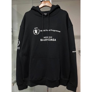 BALENCIAGA WFP WORLD FOOD PROGRAMME COTTON HOODIE เสื้อฮู้ดดี้ กันหนาวแขนยาว แบรนด์บาลองเซียก้า สกรีนตัวหนังสือ