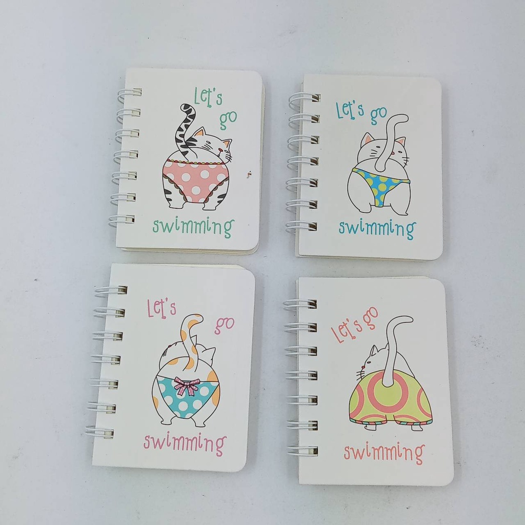 สมุดบันทึกริมลวดเล็ก  สมุดจดบันทึก A6 ( W4505) คละลาย