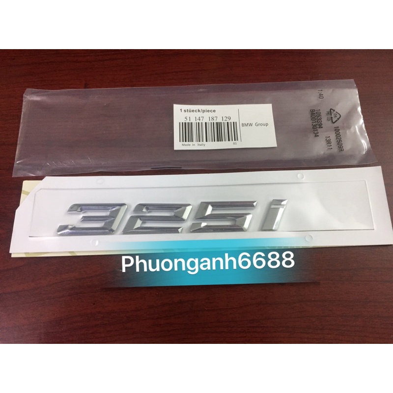 ตัวอักษร 325i แสตมป์ 325i BMW โลโก้ 325i BMW