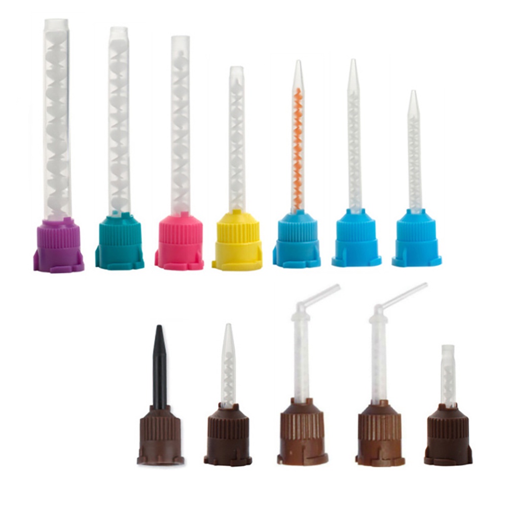 50Pc Dental Silicone Rubber Conveying Mixing Head Disposable Impression Materials Mixing Tips Mixing