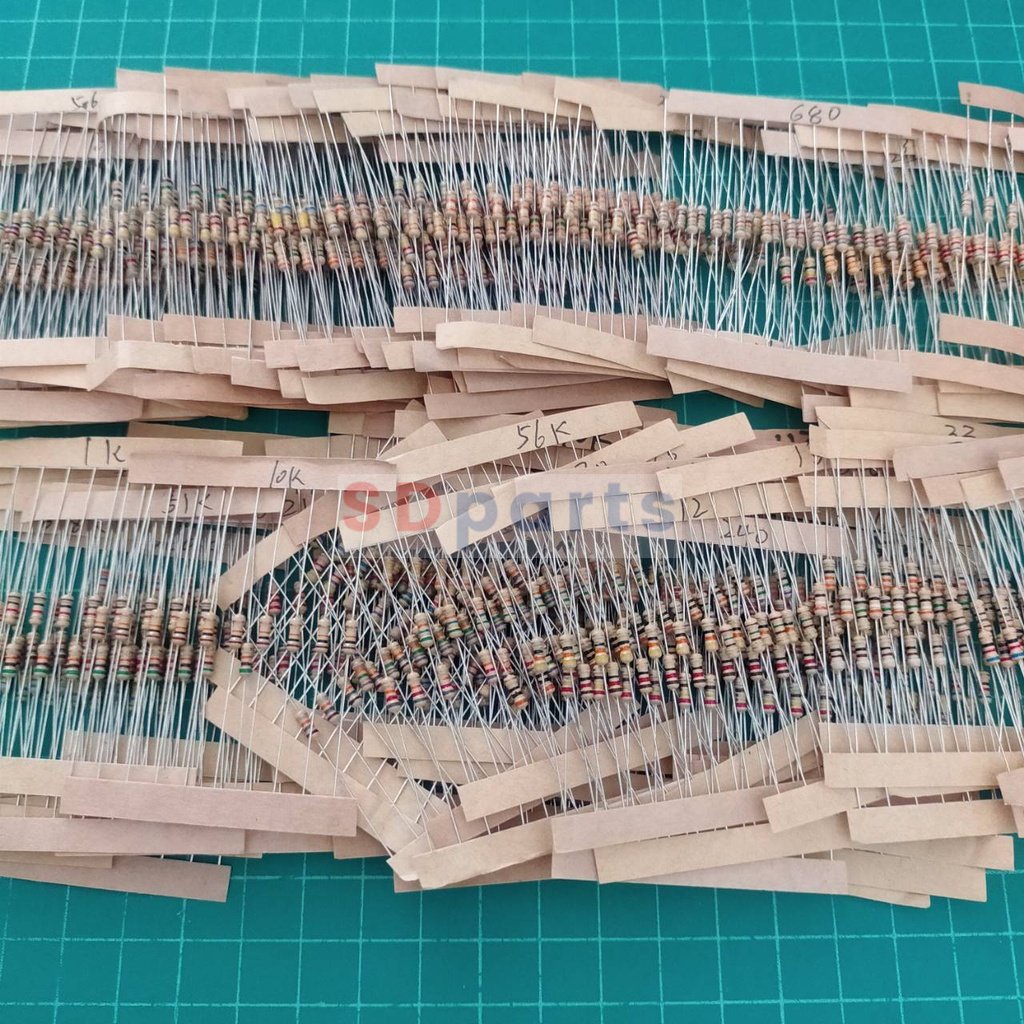 (5 ตัว) ตัวต้านทาน 1/4W ขนาด 0R ถึง 47R ตัว R รีซิสเตอร์ Carbon Film Resistor 1/4W 5% #CF 1/4W