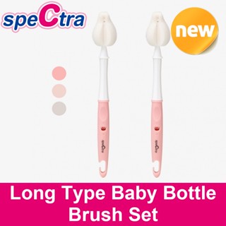 Spectra Long Type Baby Bottle Sponge Brush Set Milk Storage 3 Color Korea