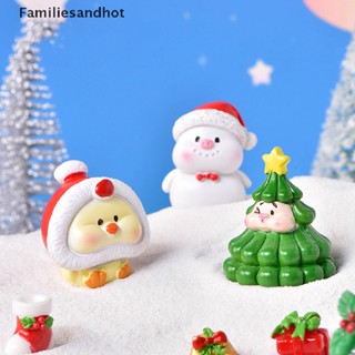 Familiesandhot&gt; โมเดลฟิกเกอร์กวางเรนเดียร์ สโนว์แมน สําหรับตกแต่งต้นคริสต์มาส สวน