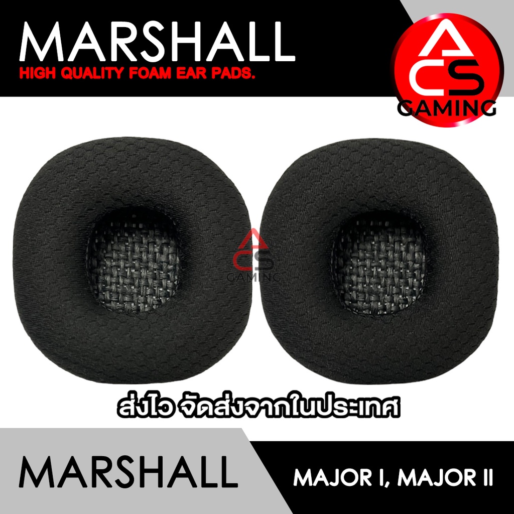 ACS ฟองน้ำหูฟัง Marshall (ผ้าลายตาราง) สำหรับรุ่น Major I, Major II (จัดส่งจากกรุงเทพฯ)
