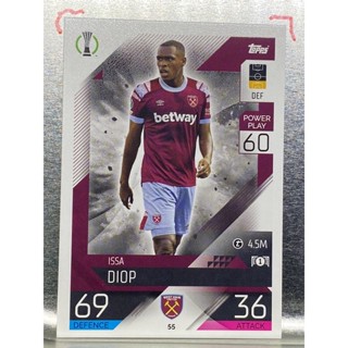 การ์ดนักฟุตบอล Issa Diop 2022/23 การ์ดสะสม West ham united FC การ์ดนักเตะ เวสต์แฮมยูไนเต็ด เวสแฮม