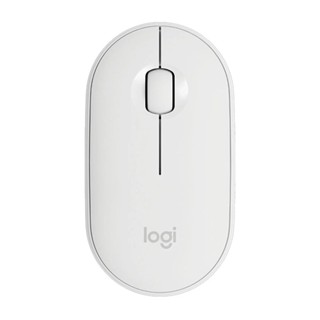 LOGITECH PEBBLE M350 white Wireless&amp;Bluetooth เม้าส์ไร้สาย