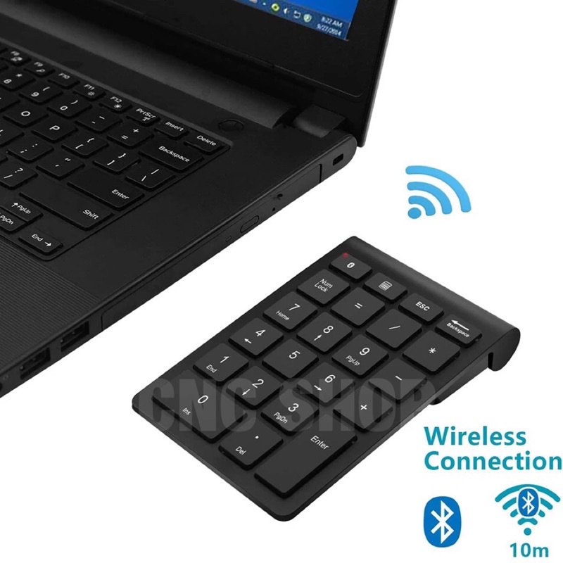 Mini Bluetooth คีย์บอร์ดบลูทูธแบบมีสายแป้นพิมพ์ตัวเลข19ปุ่มสำหรับแล็ปท็อป PC Windows Smartphone Tabl