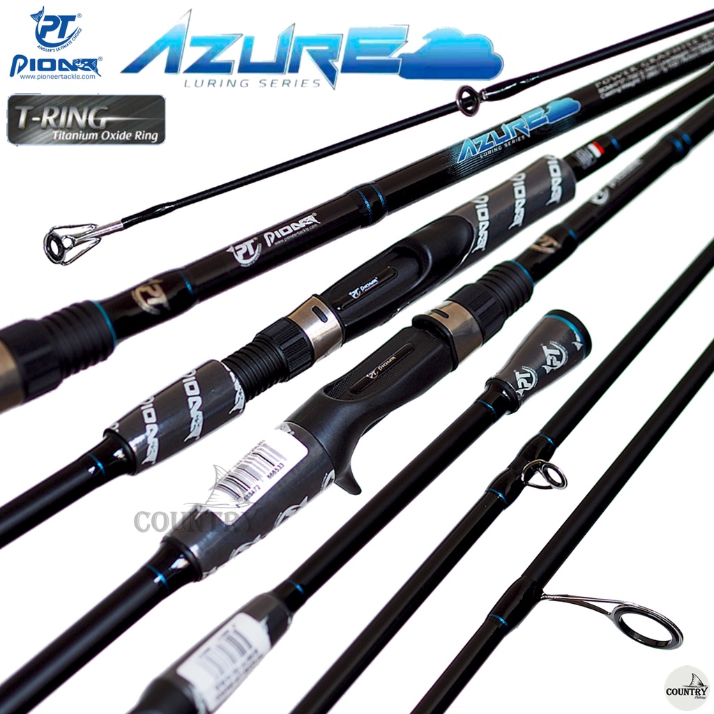คันเบ็ดตกปลา Pioneer AZURE Line Wt.10-20LB ตีเหยื่อปลอม ตกสะปิ๋ว