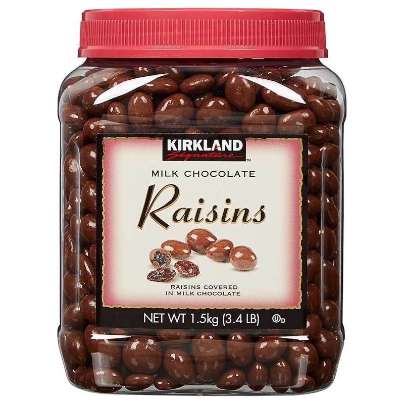 ช็อคโกแลตไส้ลูกเกด Kirkland Milk Chocolate Raisins ขนาด 1.5กก.
