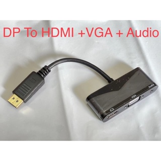 DisplayPort DP ไปยัง HDMI VGA Adapter 1080P พอร์ต Connector สำหรับ PC โปรเจคเตอร์แล็ปท็อป HDTV