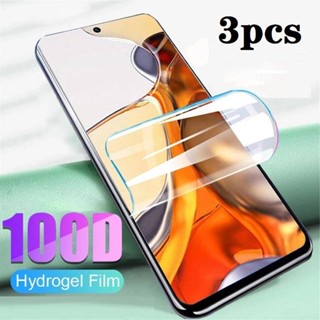 ฟิล์มไฮโดรเจลกันรอยหน้าจอ สําหรับ Xiaomi Poco F3 M3 X3 Pro GT NFC Redmi Note 10 8 8A 9 9A 9C 9T 10s 11 7 8T 9s Pro 4G 5G 3 ชิ้น