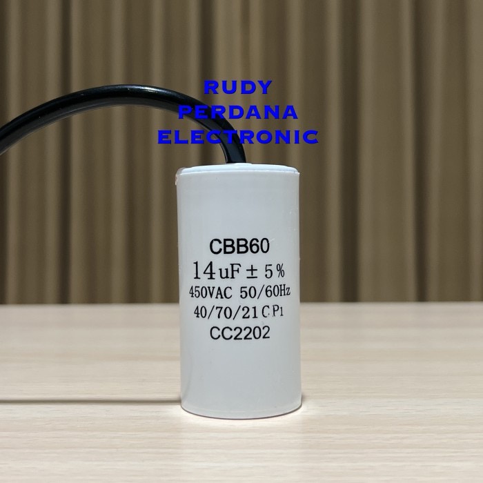 ปั๊มน้ําทรงกลม 14UF 450V 14 UF 450 VOLT CBB60 2