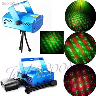 Mini Laser Stage lighting ไฟเลเซอร์ ไฟดิสโก้ ไฟเธค กระพริบตามจังหวะเพลง เสียงตามจังหวะ