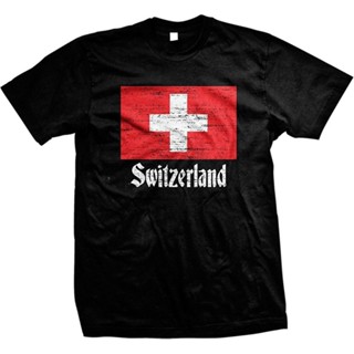2022 Qatar World Cup reduction men shirt Flag Of Switzerland Swiss Super light Flag Schweizer shirt เสื้อยืด