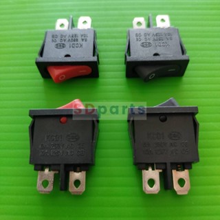 สวิทช์ 9.5x21mm กระดก เปิด ปิด Switch KCD1 2 ขา 6A 250V #สวิทช์ 9.5x21mm (1 ตัว)