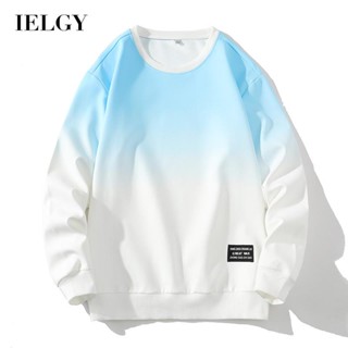 Ielgy เสื้อกันหนาว คอกลม แขนยาว สไตล์ญี่ปุ่น ฮ่องกง สําหรับผู้ชาย