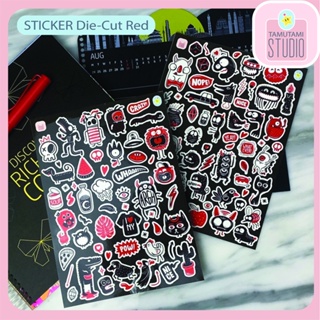 สติ๊กเกอร์ไดคัท Sticker Die-cut ลายการ์ตูนน่ารัก ชุด REDORG สติกเกอร์ตกแต่งกันน้ำ DIY Size A5