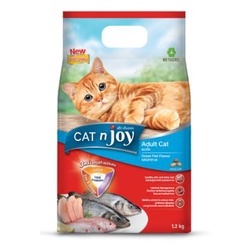 Cat n Joy  อาหารแมวแคทเอ็นจอย สูตรปลาทะเล สำหรับแมวโตทุกสายพันธุ์ ขนาด 1.2 กก