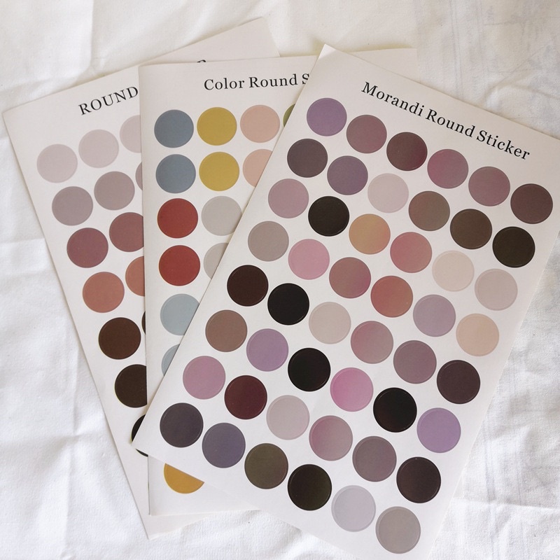 พร้อมส่ง 【Miss Zebra】สติกเกอร์ ลายจุด หลากสี อุปกรณ์สำหรับตกแต่ง 1 ชุด