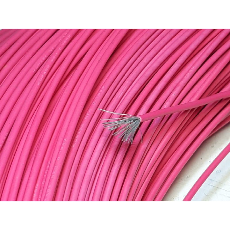 Kurabe Cable VW-1  (ราคา 1เมตร) สายไฟ ทองแดง หุ้ม ซิลิโคน ชุบดีบุก เคลือบ ดีบุก  20AWG สายเดินภายใน  สายอ่อน