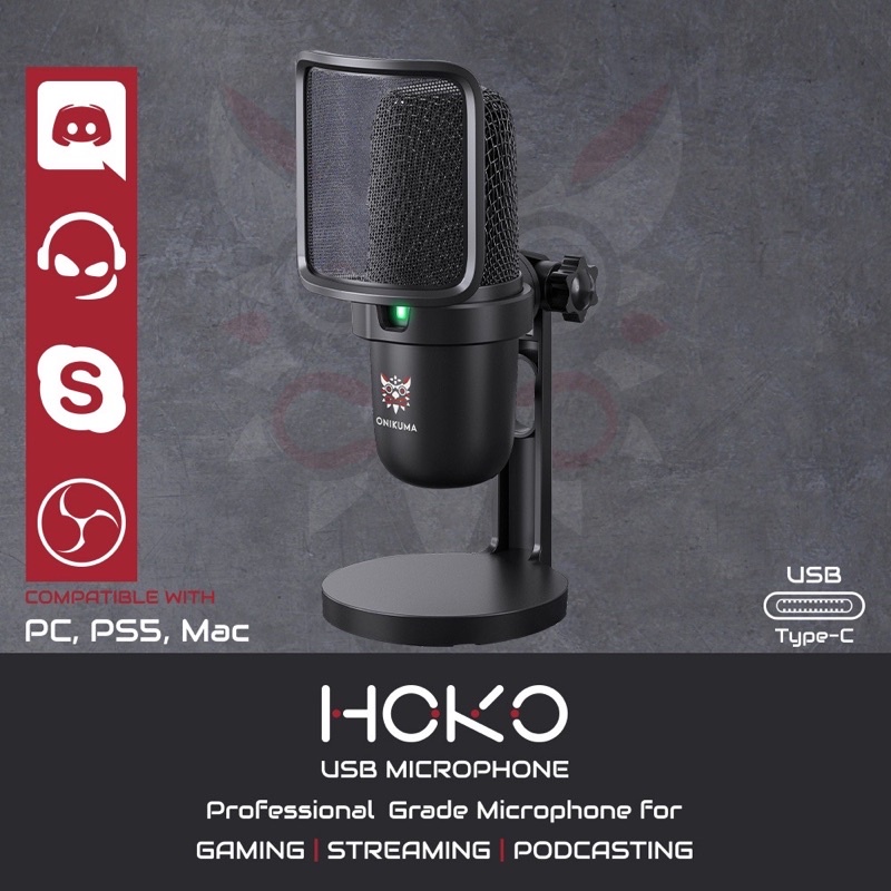 ONIKUMA HOKO M630 USB MICROPHONE ไมโครโฟนตั้งโต๊ะ ไมค์มีสาย ไมโครโฟนมีสาย ไมค์สตรีมมิ่ง ไมค์เกมมิ่ง 