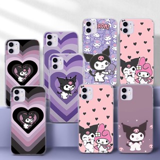 เคสโทรศัพท์มือถือแบบนิ่ม TPU ใส ลาย kuromi ERT134 สําหรับ Samsung A51 A52 A52S A6 Plus A7 A70 A71 A72 A8