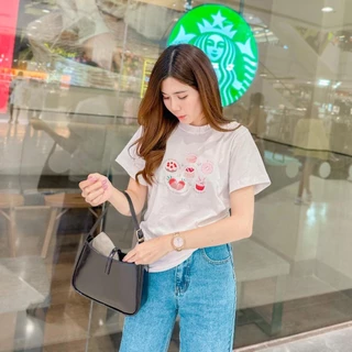Jarikashop - เสื้อยืดลาย Strawberry Bakery ( งานป้าย.. Jarika ) ( จ50 )