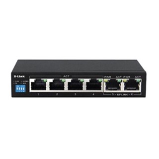 D-LINK DES-F1006P-E 4+2 100Mbps 250m POE Switching Hub  4-Port POE + 2 Port