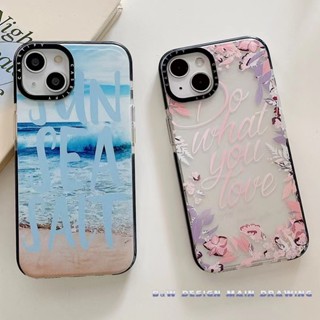 Casetify เคสโทรศัพท์มือถือแบบนิ่ม ลายภาษาอังกฤษ เรียบง่าย สําหรับ iPhone14 13 12 Pro Max 11 Pro Max 14Plus