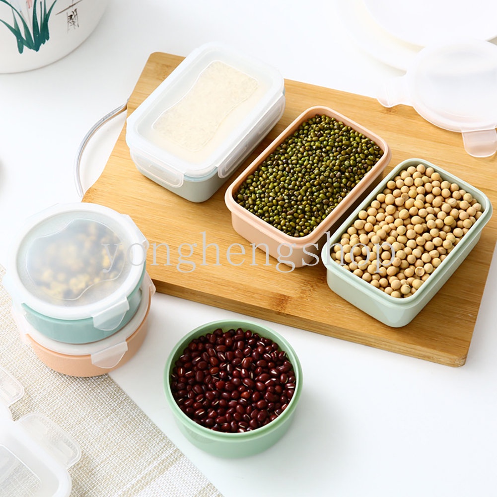 ผลไม ้ ภาชนะเก ็ บอาหารตู ้ เย ็ นมินิกล ่ องเก ็ บสดพร ้ อมฝาปิดเด ็ กอาหารกลางวัน Bento กล ่ องห ้ องครัวแบบพกพาปิดผนึกกล ่ อง