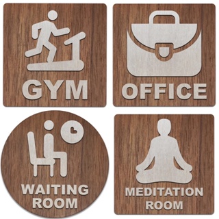 [FudFudAR] ฝุด-ฝุด-อะ ป้ายไม้ GYM ยีม I OFFICE ออฟฟิศ I waiting room ห้องรอ I meditation room ห้องนั่งสมาธิ I modern