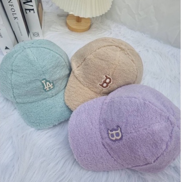 แท้ % MLB Fleece Unstructured Ball Cap BOSTON REDSOX / LA DODGERS