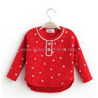 TLG-563 เสื้อแขนยาวเด็กผู้หญิง sweater สีแดง