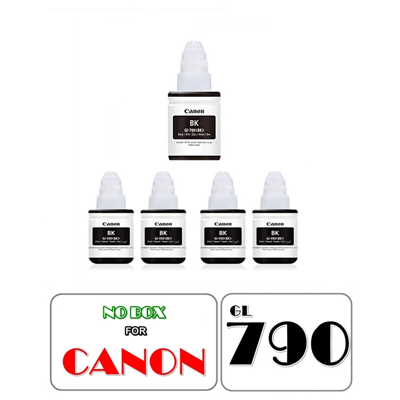 หมึกเติม CANON 790 สีดำ แบบไม่มีกล่องใช้ได้กับ เครื่องปริ้นเตอร์Canon Pixma G1000, G1010, G2000, G2010, G3000, G3010, G4