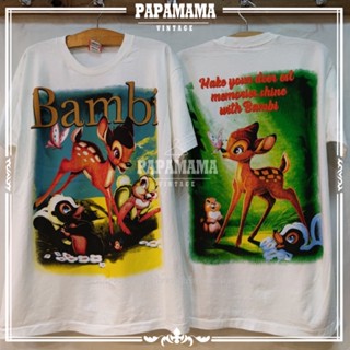 [ BAMBI ] tag DlSNEY กวางน้อยแบมบี้  เสื้อการ์ตูน papamama vintage