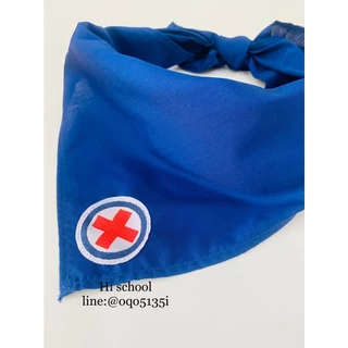 ผ้าพันคอยุวกาชาด ฟรีไซส์ (Free Size) ตรายุวกาชาด สีน้ำเงิน ผ้าพันคอ ยุวกาชาด เครื่องแบบยุวะกาชาด