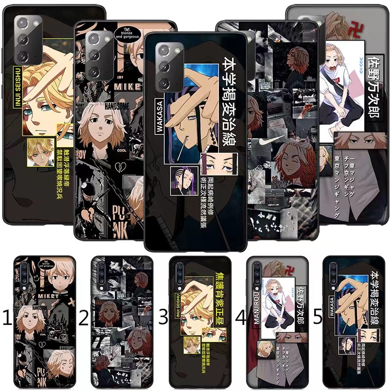 Iphone 4 4S 5 5S 5C 6 6S 7 8 Plus SE SE1 SE2 XS Max 230411 เคสโทรศัพท์มือถือแบบนิ่ม ลายการ์ตูนอะนิเมะ Tokyo Revengers สีดํา