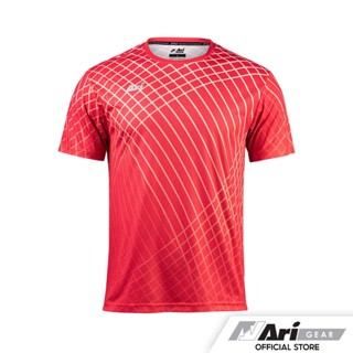 ARI UNISEX GRAPHIC RUNNING TEE - RED/SILVER เสื้อวิ่ง อาริ กราฟฟิก สีแดง